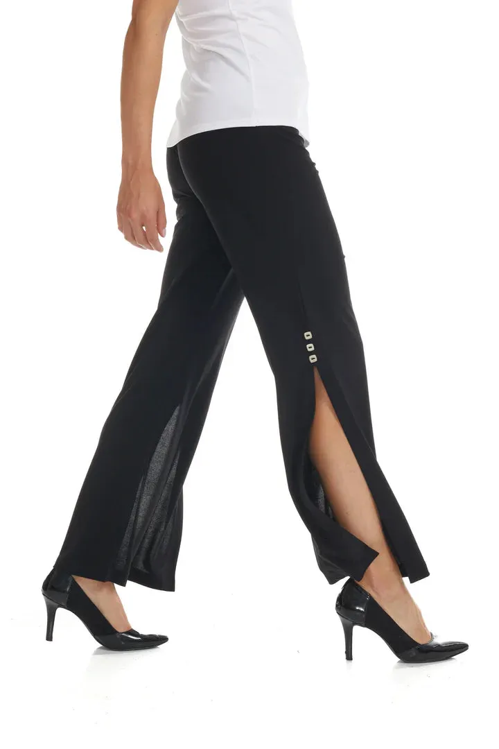 016- Gitane Black Sexy Side Slit Pants