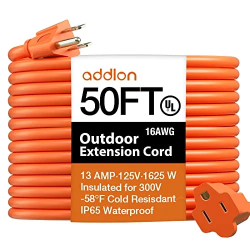 addlon Extension Cords Outdoor Green Orange