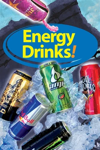 Aluminum Two Sided Panel for Flexible Curb Sign "Energy Drinks"