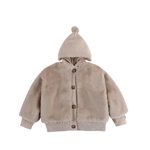 BIRIE JACKET-Soft Sand Teddy