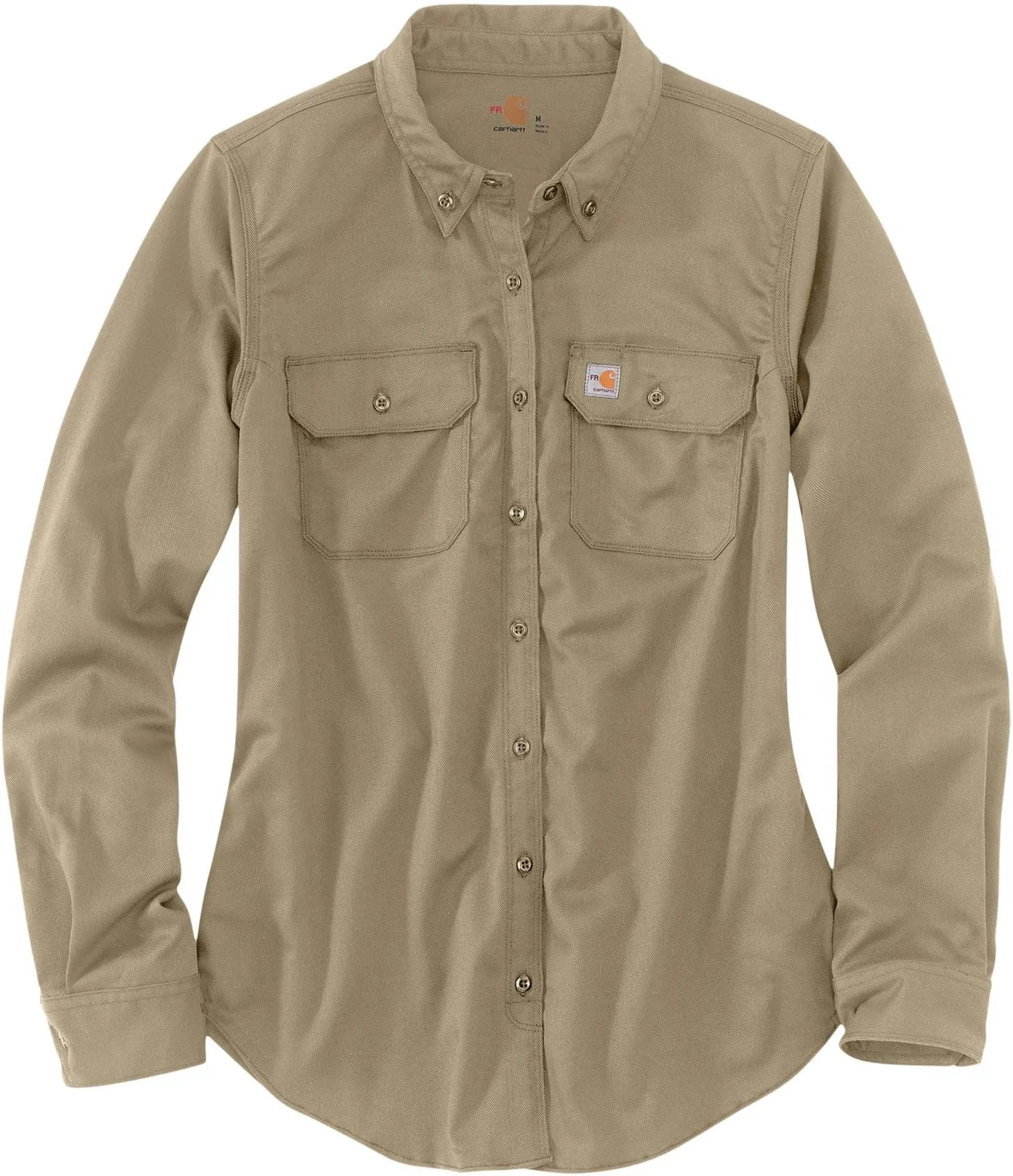 Carhartt Flame Retardant Shirt Made from Durable Flexible Twill, Khaki