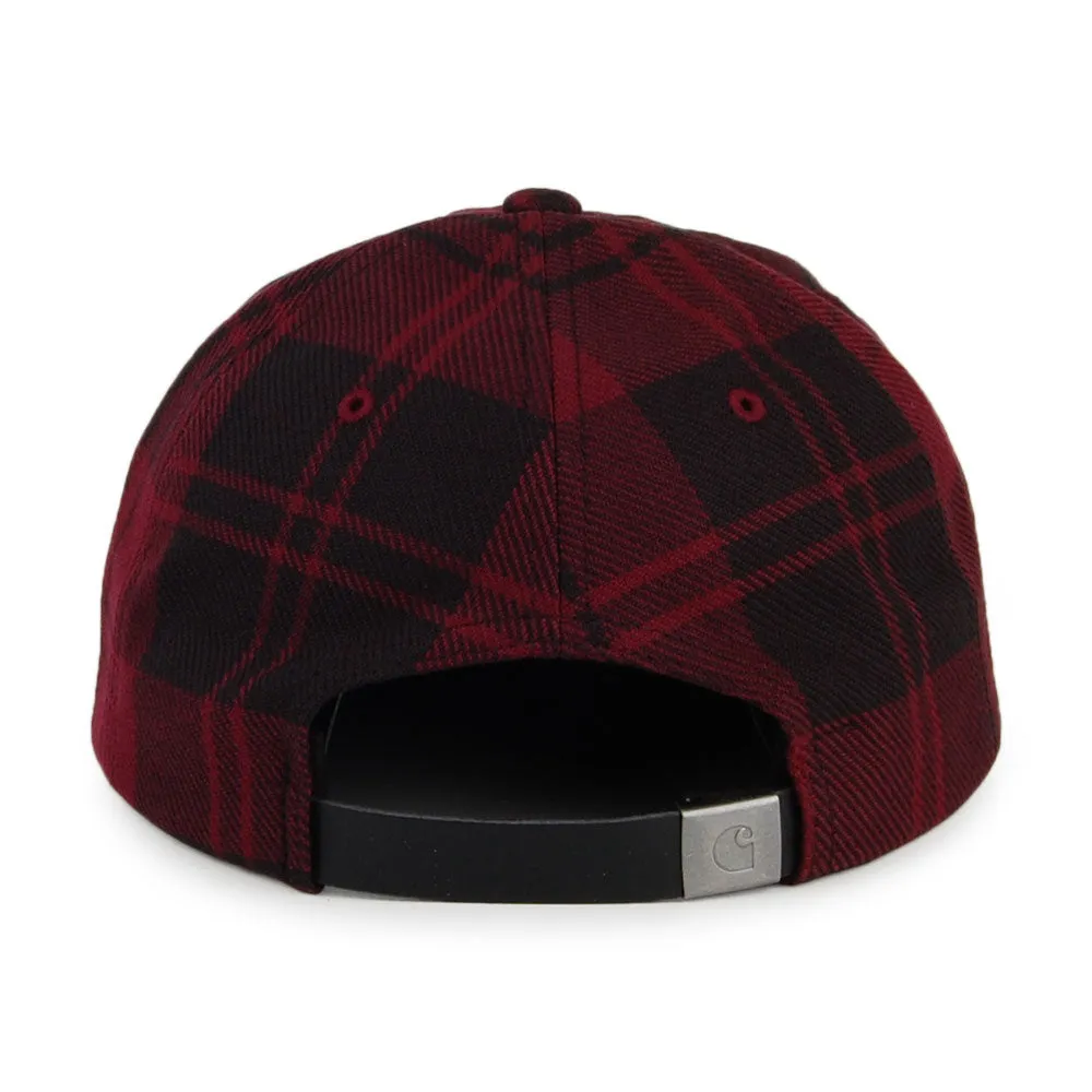 Carhartt WIP Hats Pulford Check Cotton Twill Unstructured Strapback Cap - Burgundy-Black