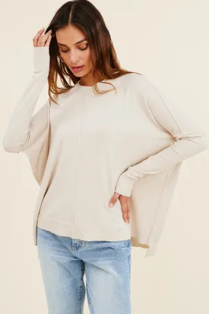 CASHMERE BLEND DOLMAN SWEATER