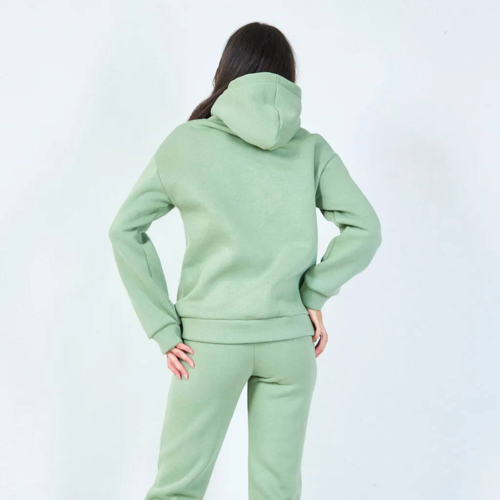 Casual pullover hoodie with drawstring wholesale