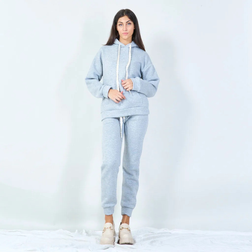 Casual pullover hoodie with drawstring wholesale