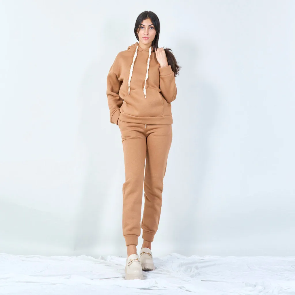 Casual pullover hoodie with drawstring wholesale