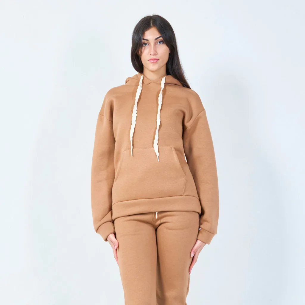 Casual pullover hoodie with drawstring wholesale