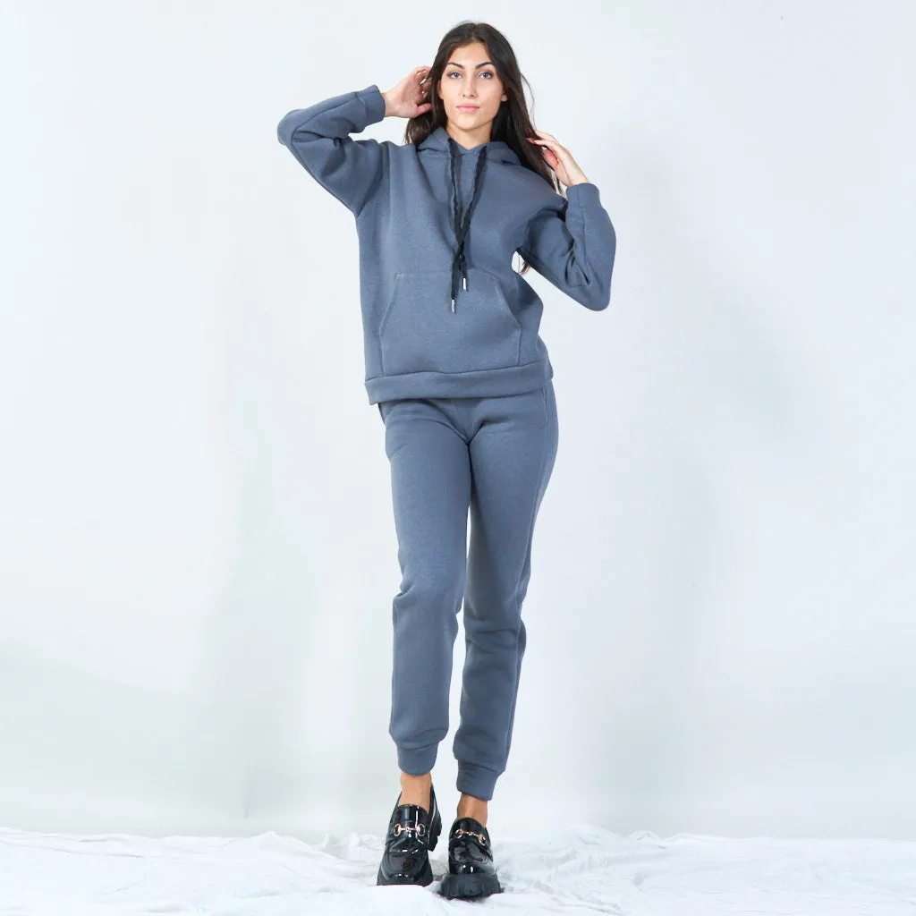 Casual pullover hoodie with drawstring wholesale