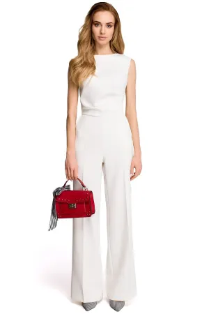 Chic Draped Jumpsuit with Flowing Wide-Leg Design - Stylish & Adaptive