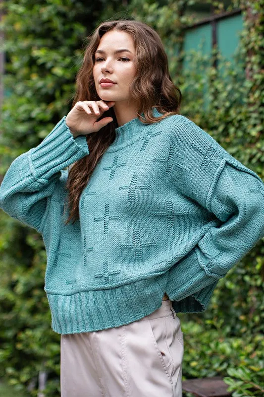 CROSS PATTERN SWEATER