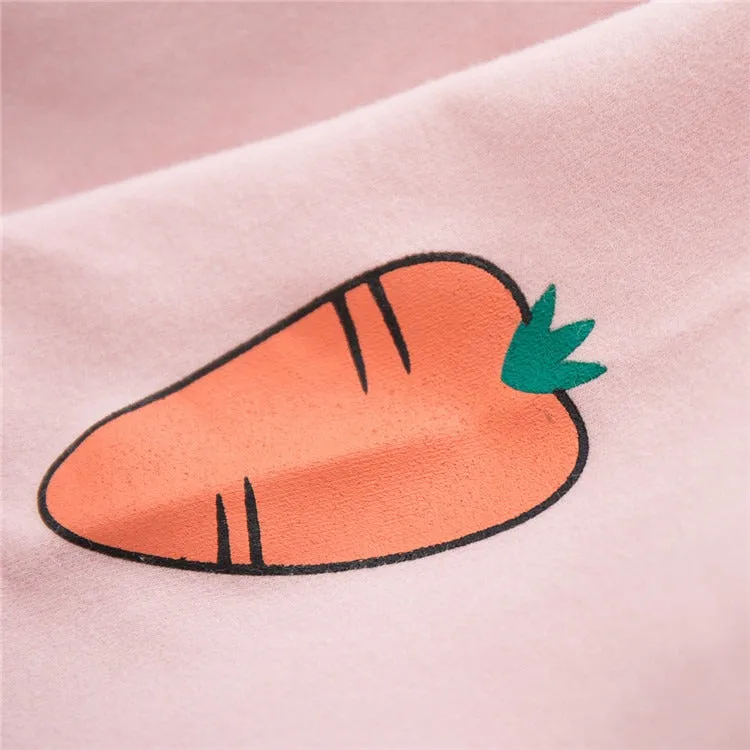 Cute and Cozy Carrot Delight: Kawaii Bunny Drawstring Sweatshirt - Whisk Yourself Away to Comfort! 🐰🥕