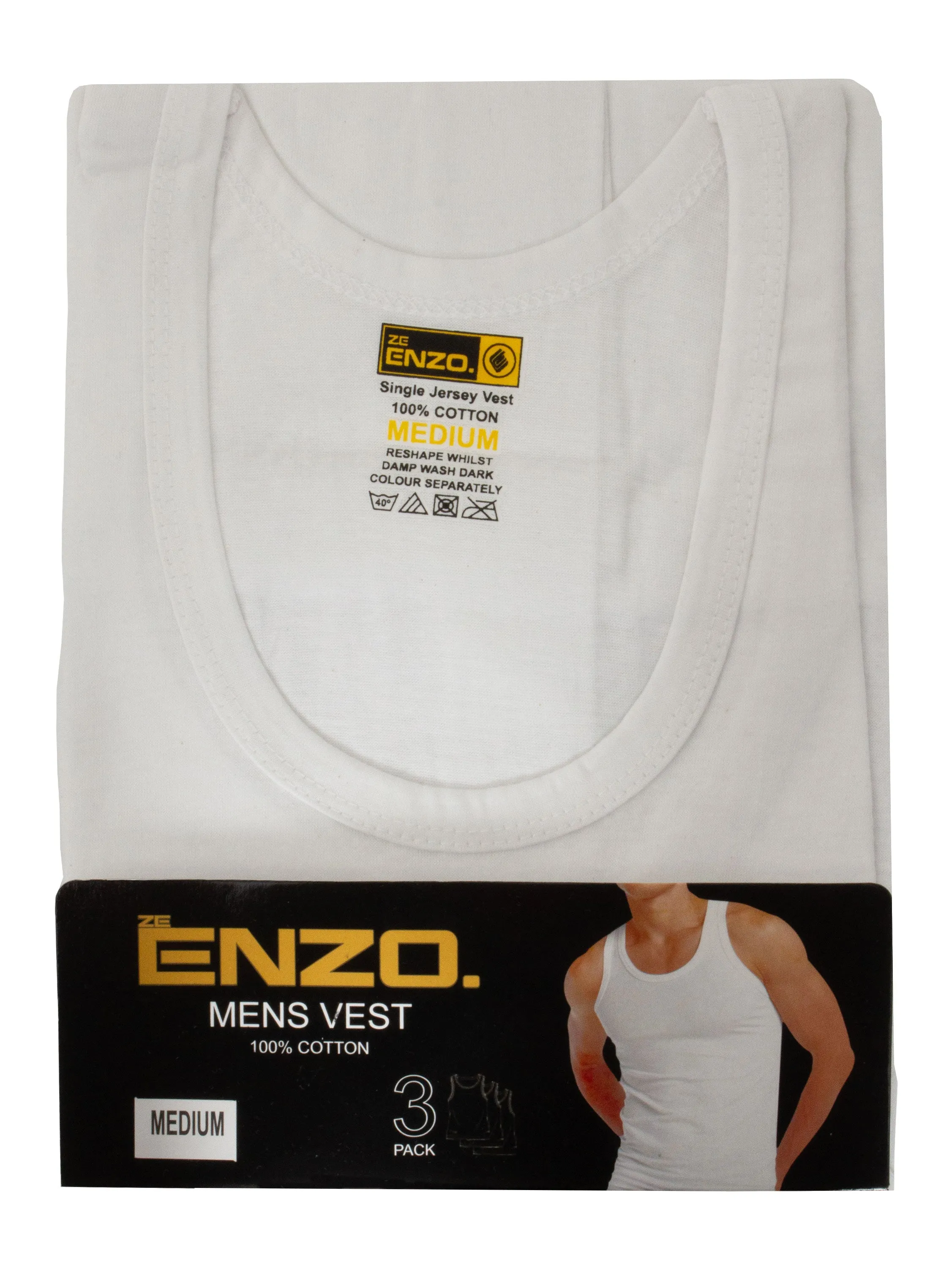 Enzo | Mens 3 Pack Vests