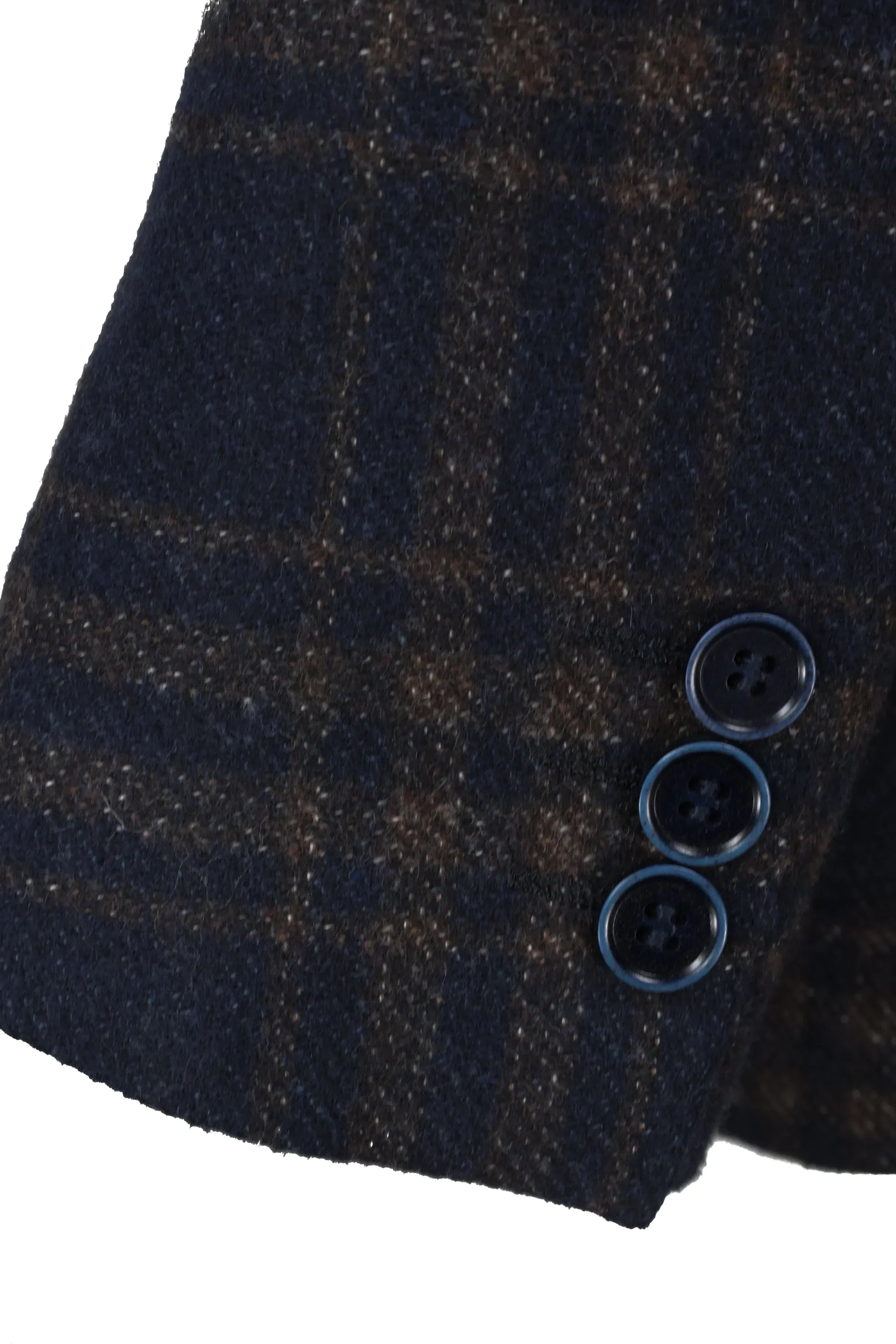 Enzo Wool Soft Jacket - Navy Plaid