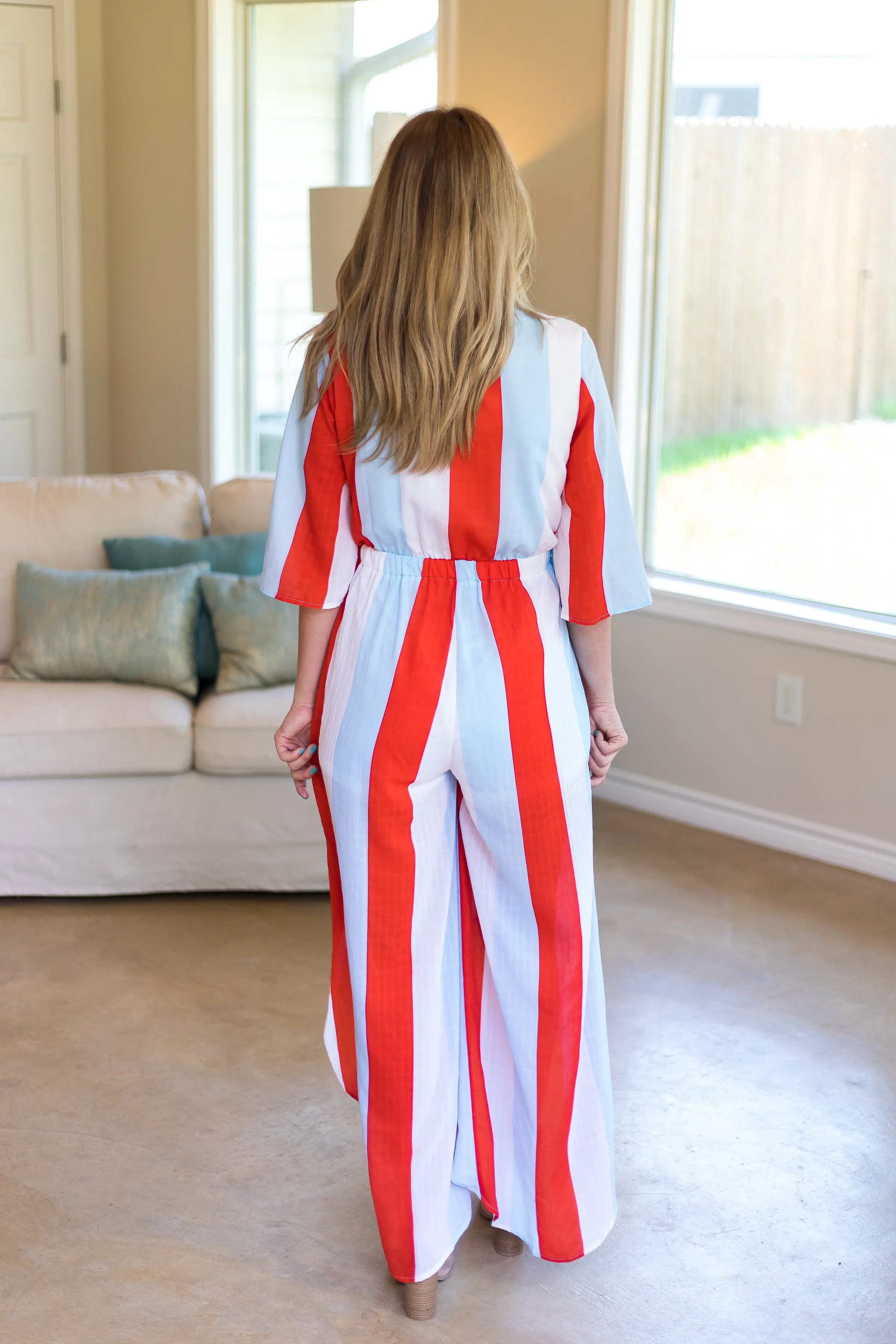 Join In On The Fun Multi Striped Jumpsuit