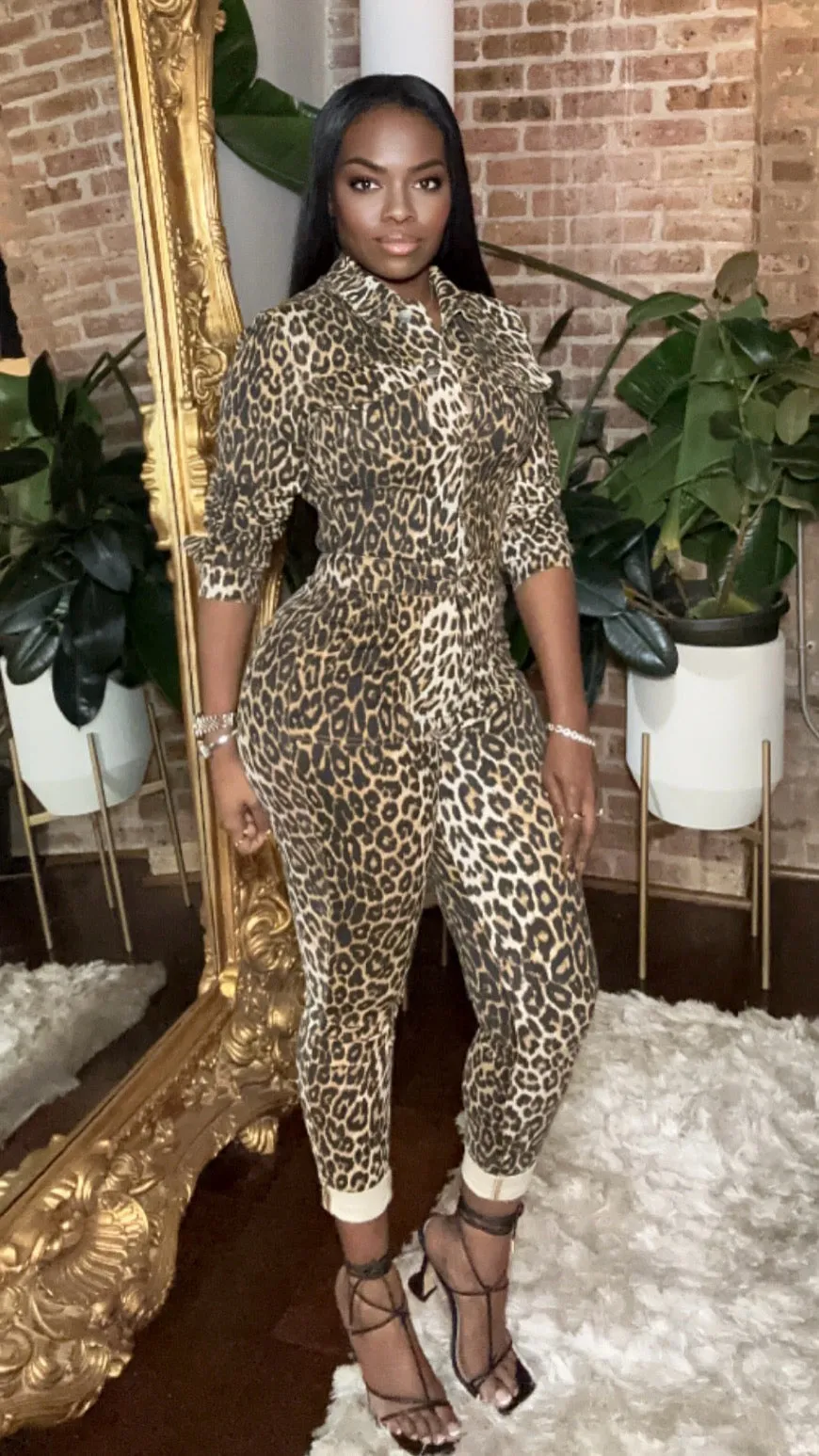 Leopard Print Jumpsuit