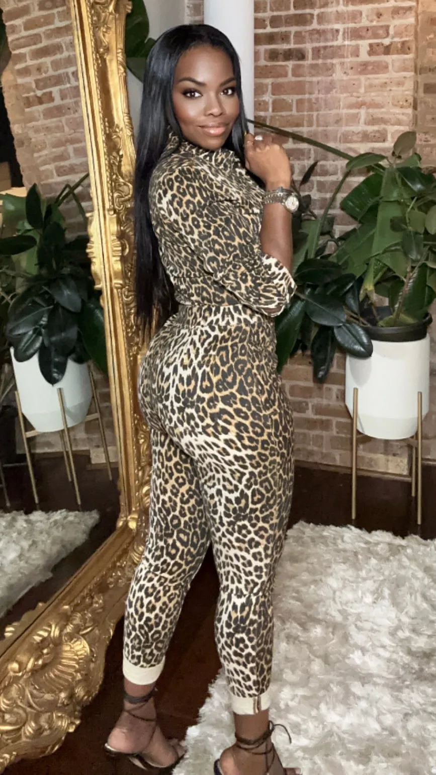 Leopard Print Jumpsuit