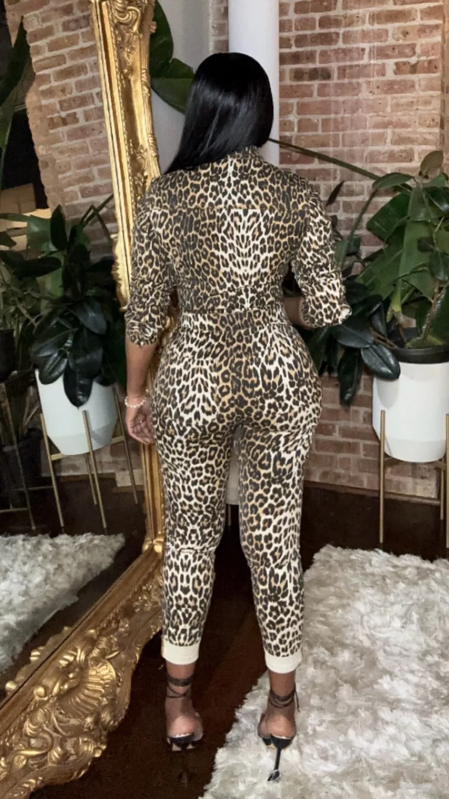 Leopard Print Jumpsuit