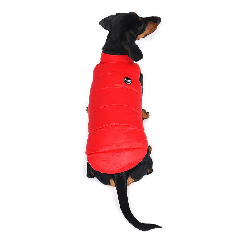 lightweight padding vest for dachshund - red - xl left!