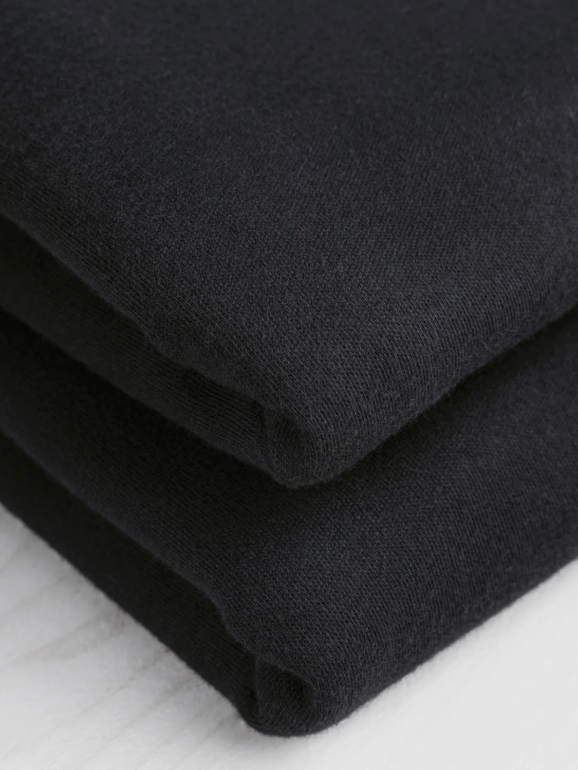 Luxe Organic Cotton Jersey Knit - Black - Swatch