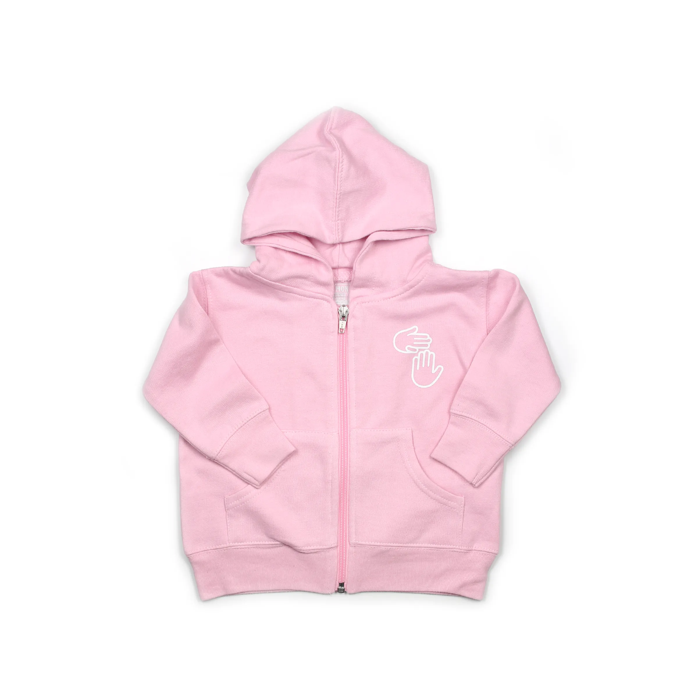 Michigan Hands Infant Zip Hoodie (Pink)