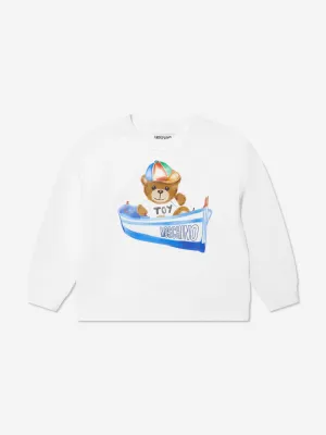 Moschino Boys Boating Teddy Sweatshirt in White