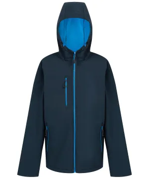 Navigate 2-layer hooded softshell jacket | Navy/French Blue