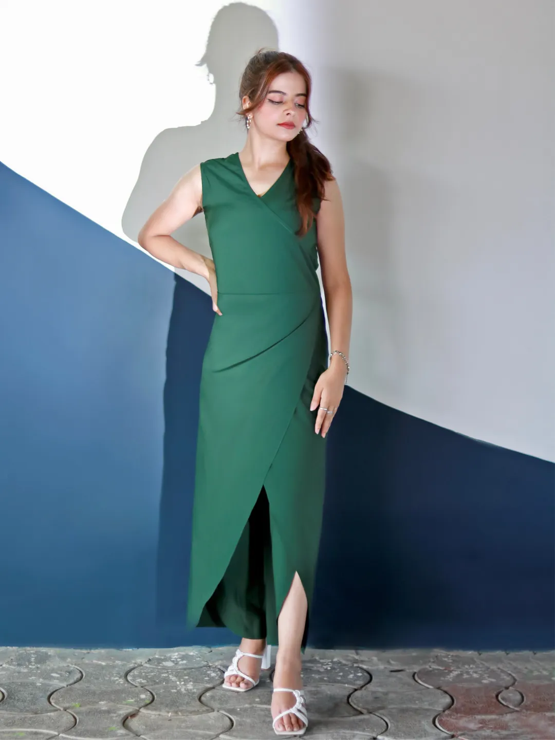 Plus Tulip Style Wrap Jumpsuit