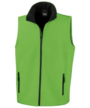 Printable softshell bodywarmer | Vivid Green/Black