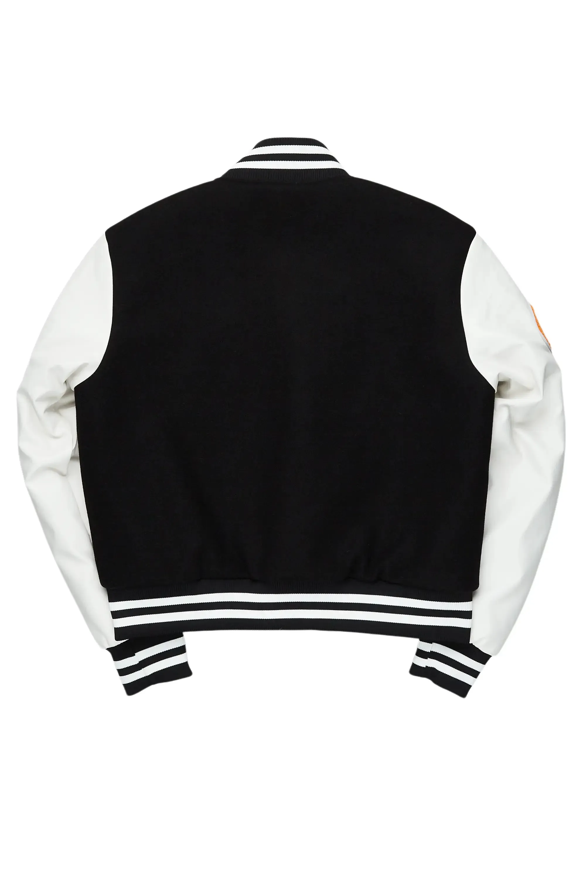 Rosalind Black Oversized Varsity Jacket