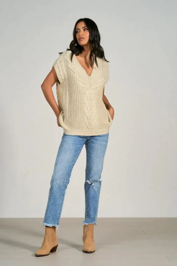 Sash Sleeveless Sweater