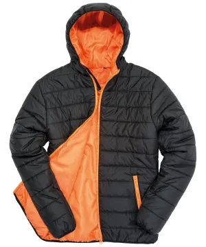 Soft padded jacket | Black/Orange