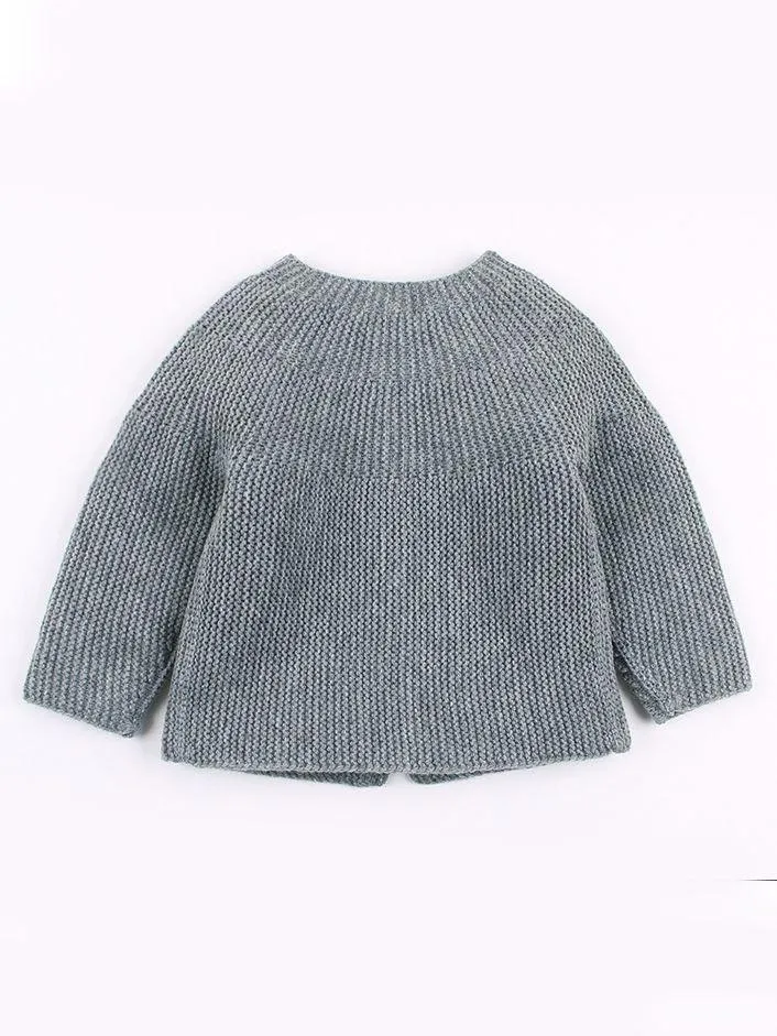 Solid Color Spanish Style Clothes Baby Girls Knitted Cardigan