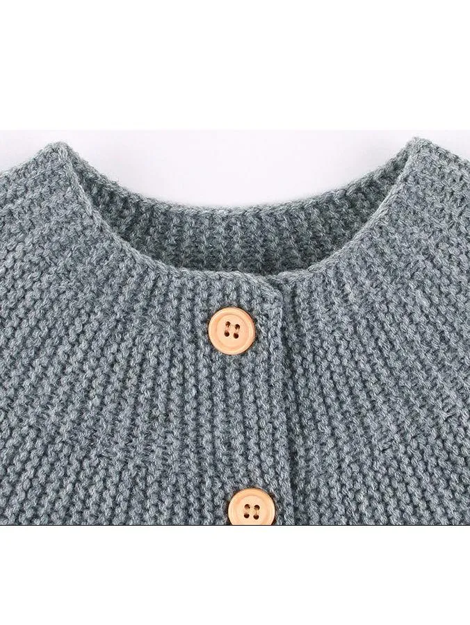 Solid Color Spanish Style Clothes Baby Girls Knitted Cardigan