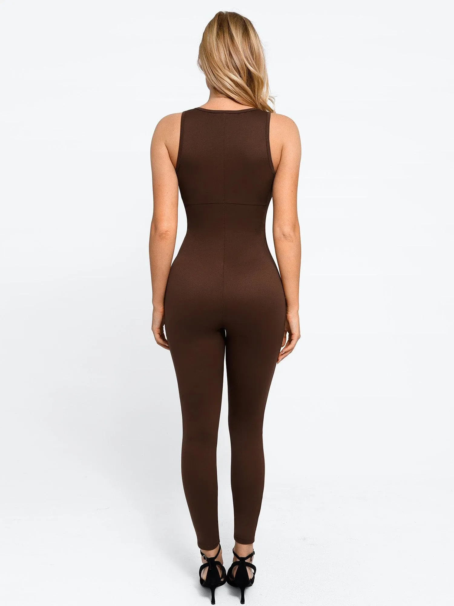 The Shapewear Jumpsuit Sleeveless Shapewear Zip Front