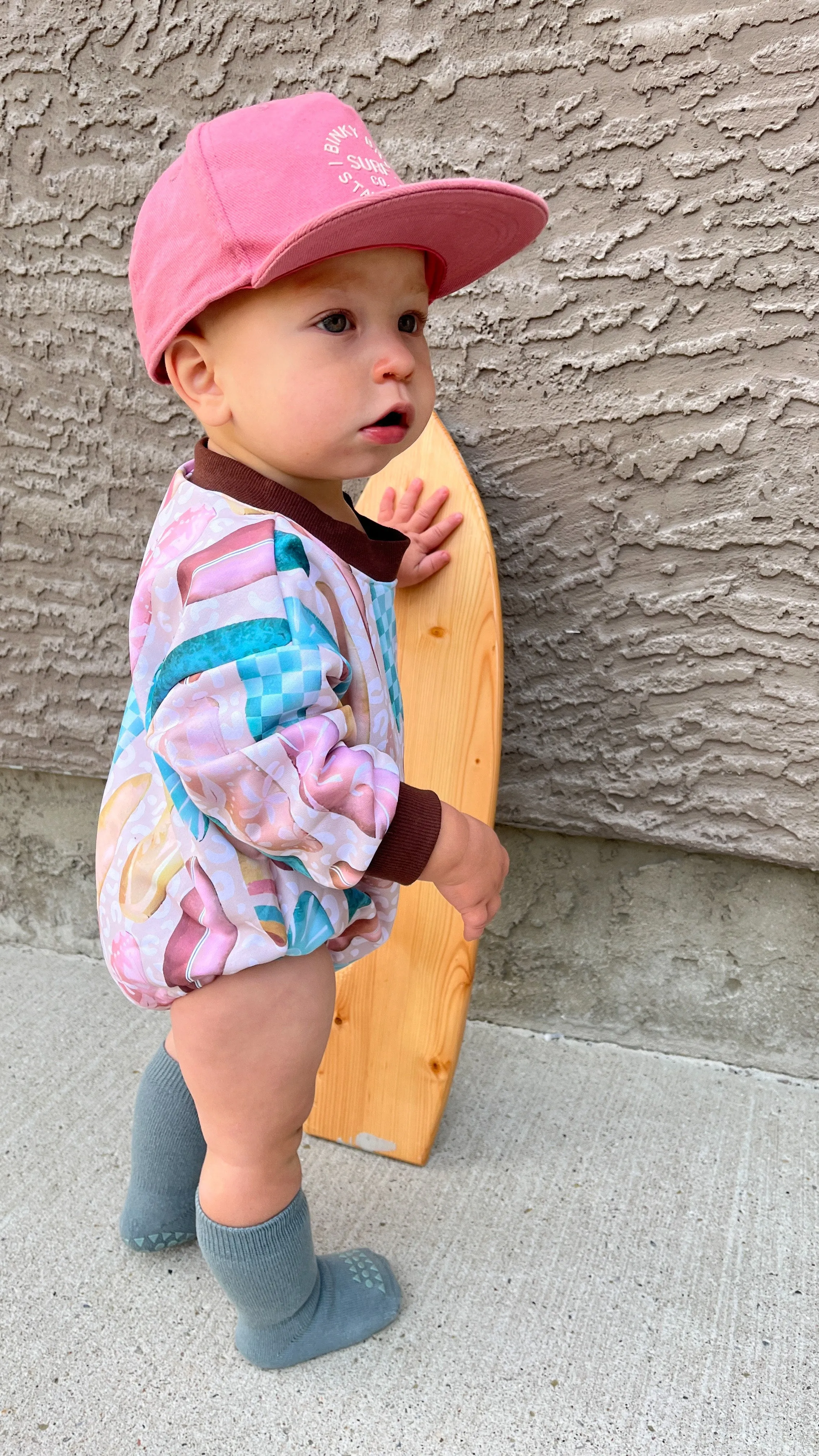 Theo & Me - Fun Colorful Surfboards Sweatshirt Romper