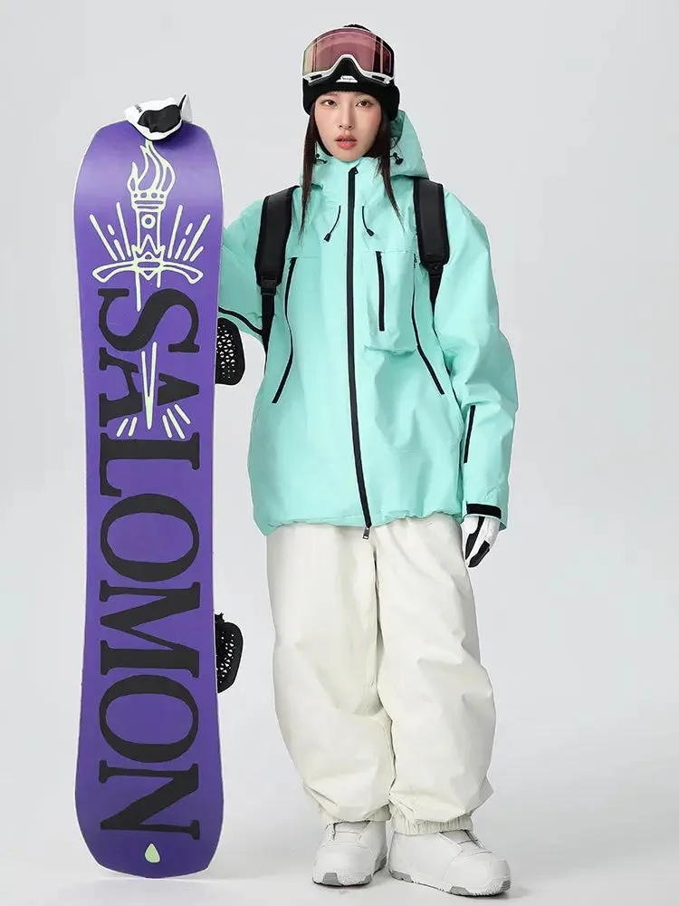 Unisex Freestyle Skisuits 2025 Winter Baggy Snowboard Suit