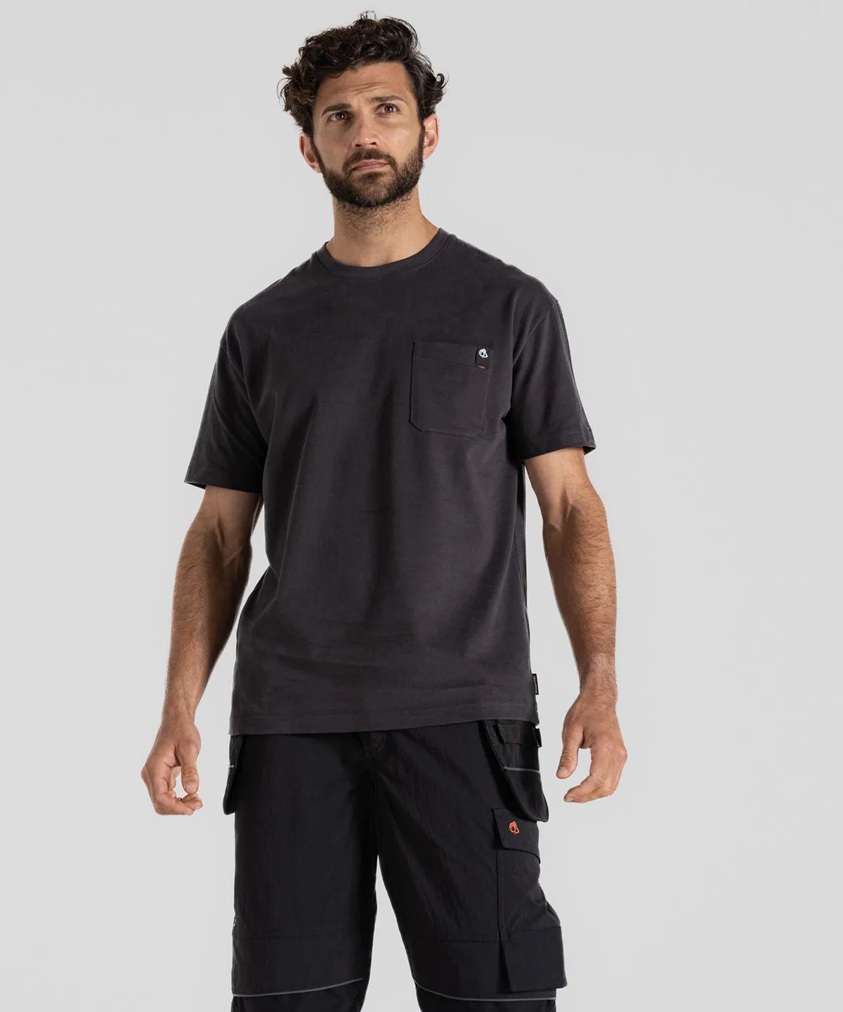 Wakefield pocket workwear t-shirt | Soft Grey Marle